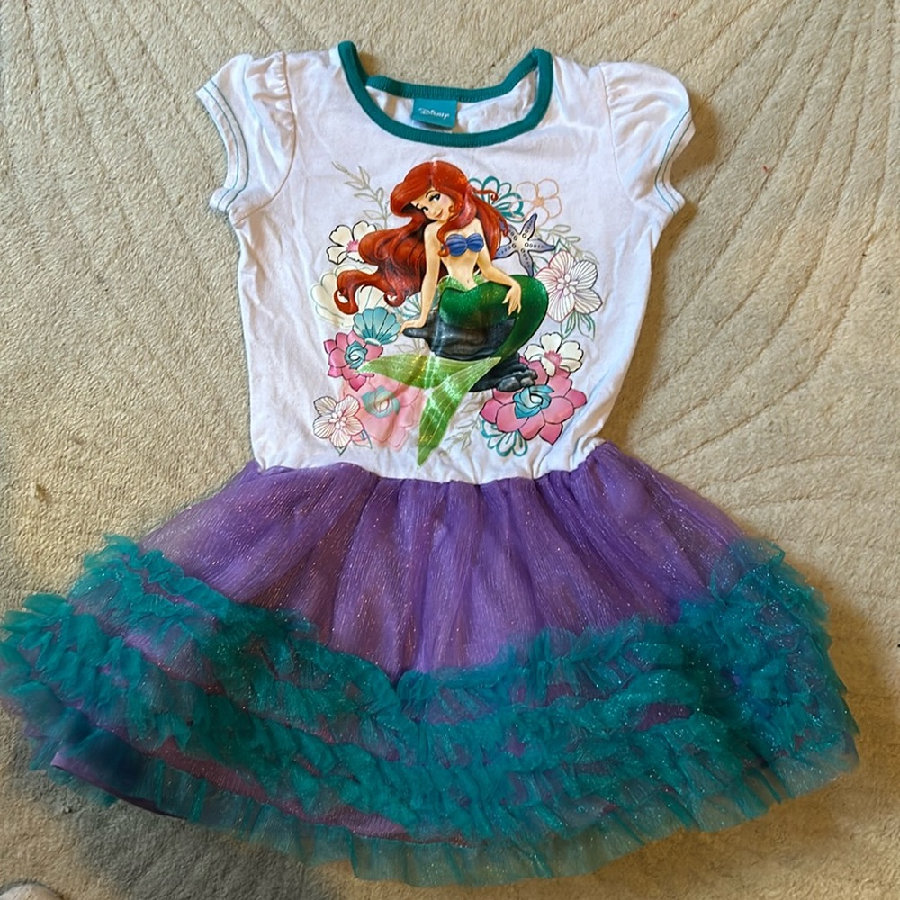 Arielle dress with purple and teal tutu